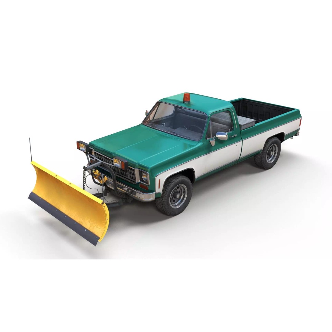 4x4 American Pickup Truck 3D Model – Low Poly Game Ready with PBR Textures - View 3