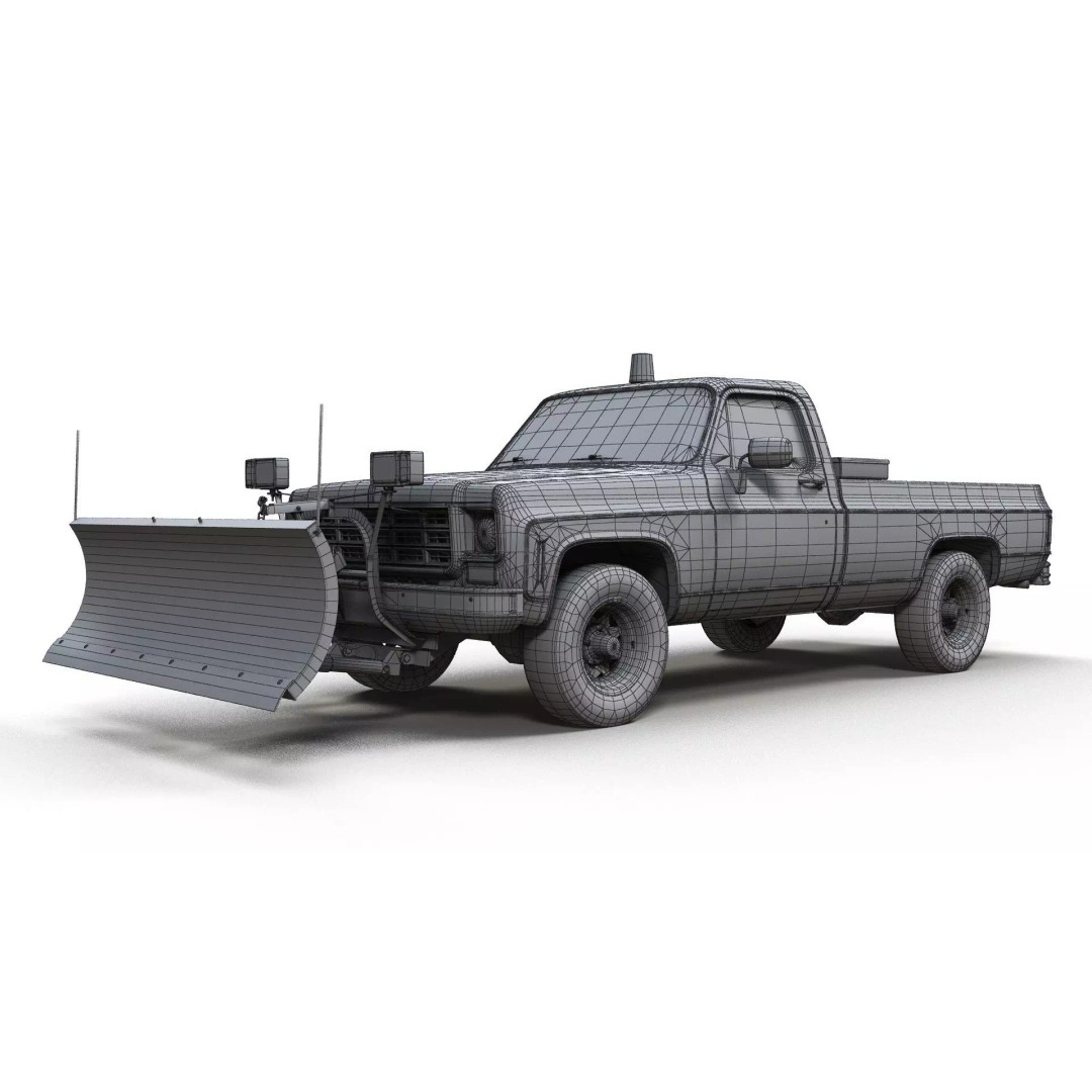 4x4 American Pickup Truck 3D Model – Low Poly Game Ready with PBR Textures - View 31