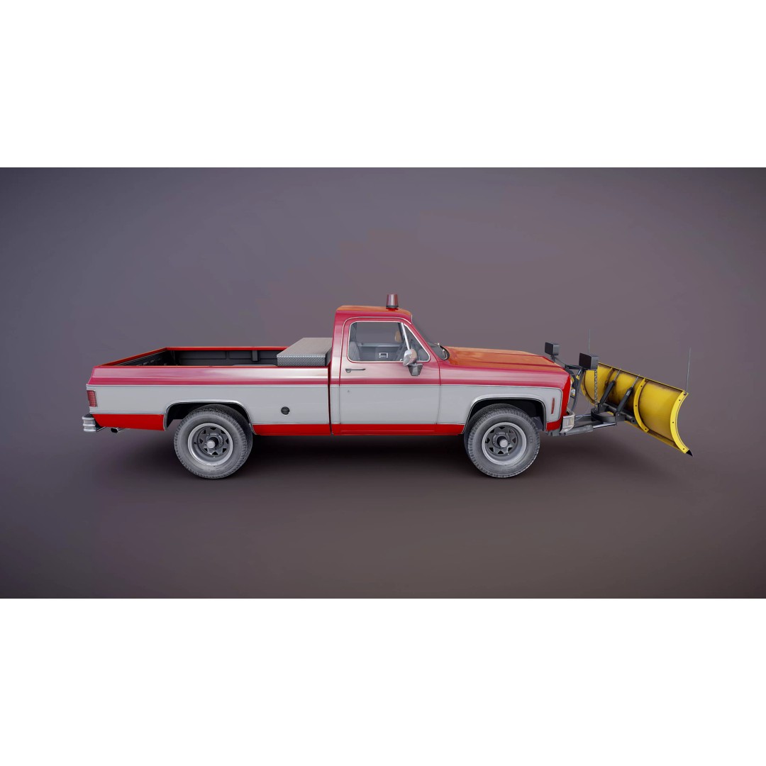 4x4 American Pickup Truck 3D Model – Low Poly Game Ready with PBR Textures - View 41