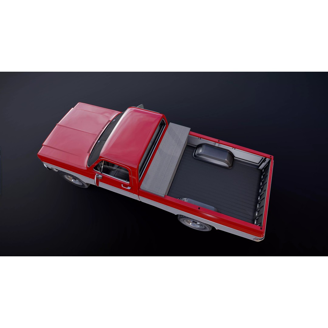 4x4 American Pickup Truck 3D Model – Low Poly Game Ready with PBR Textures - View 53