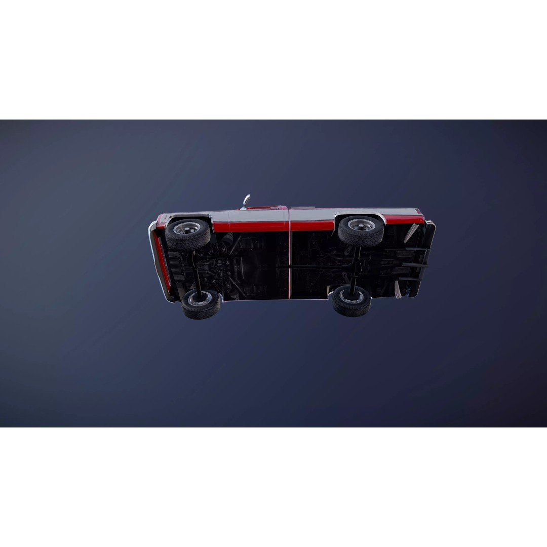 4x4 American Pickup Truck 3D Model – Low Poly Game Ready with PBR Textures - View 55