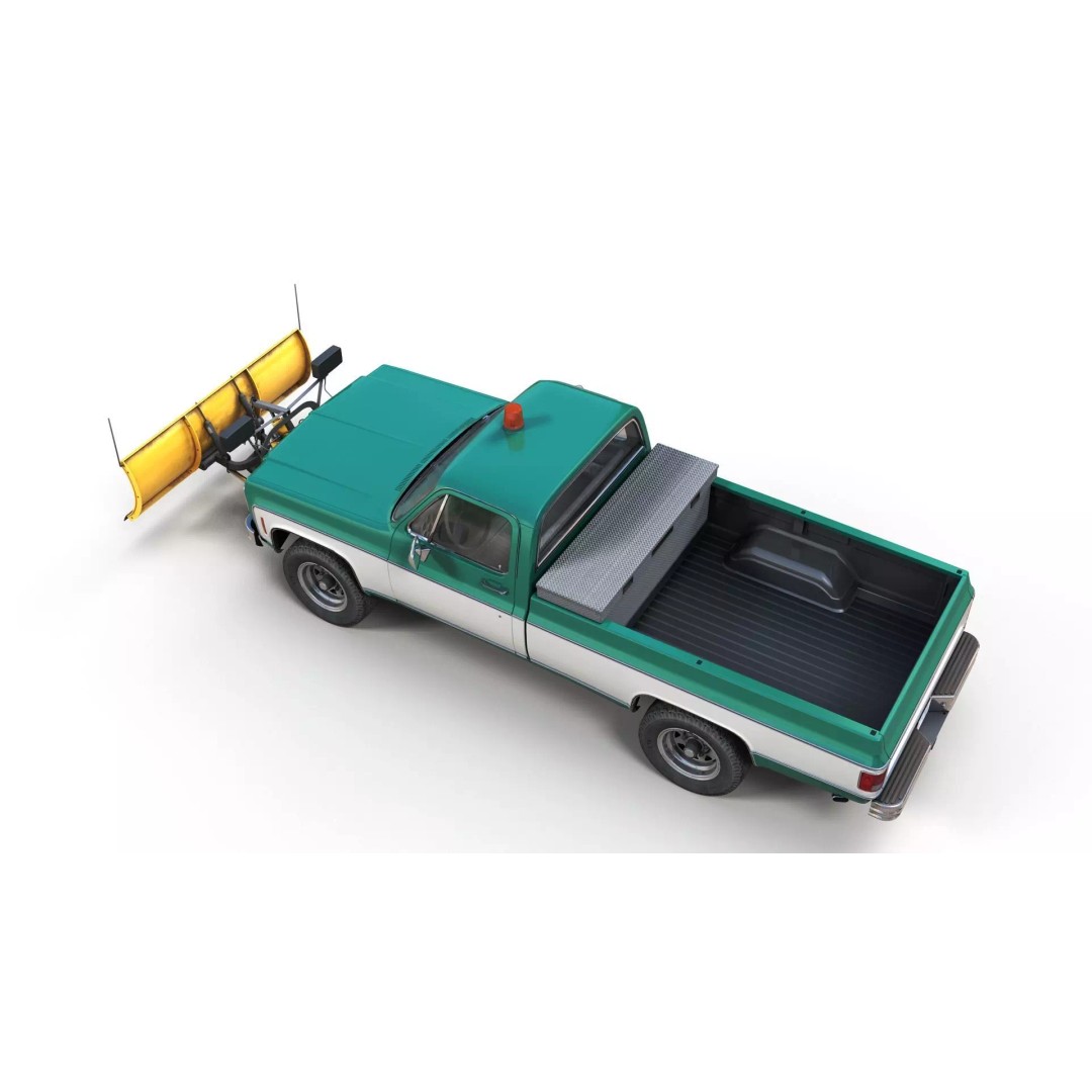 4x4 American Pickup Truck 3D Model – Low Poly Game Ready with PBR Textures - View 6