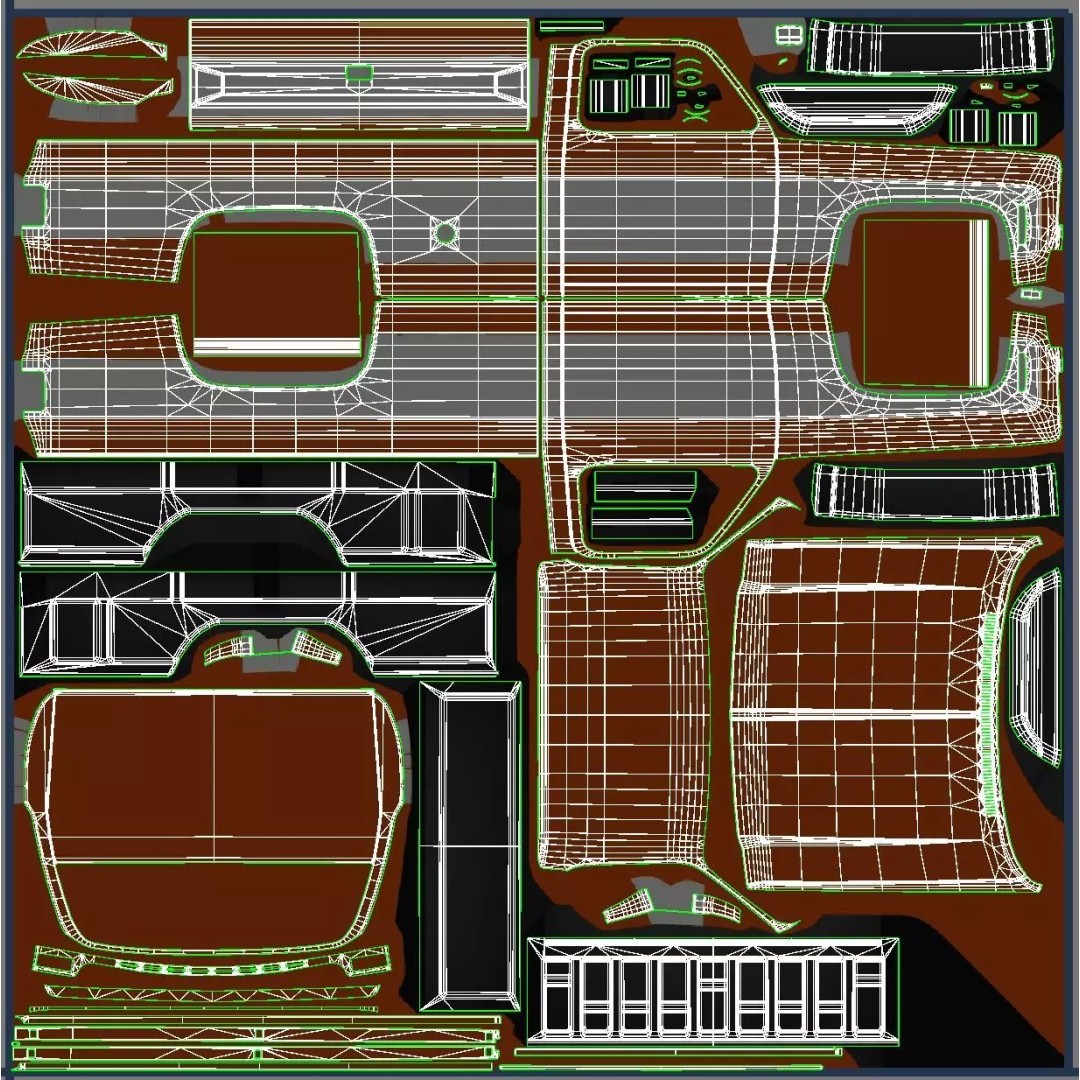 4x4 American Pickup Truck 3D Model – Low Poly Game Ready with PBR Textures - View 66