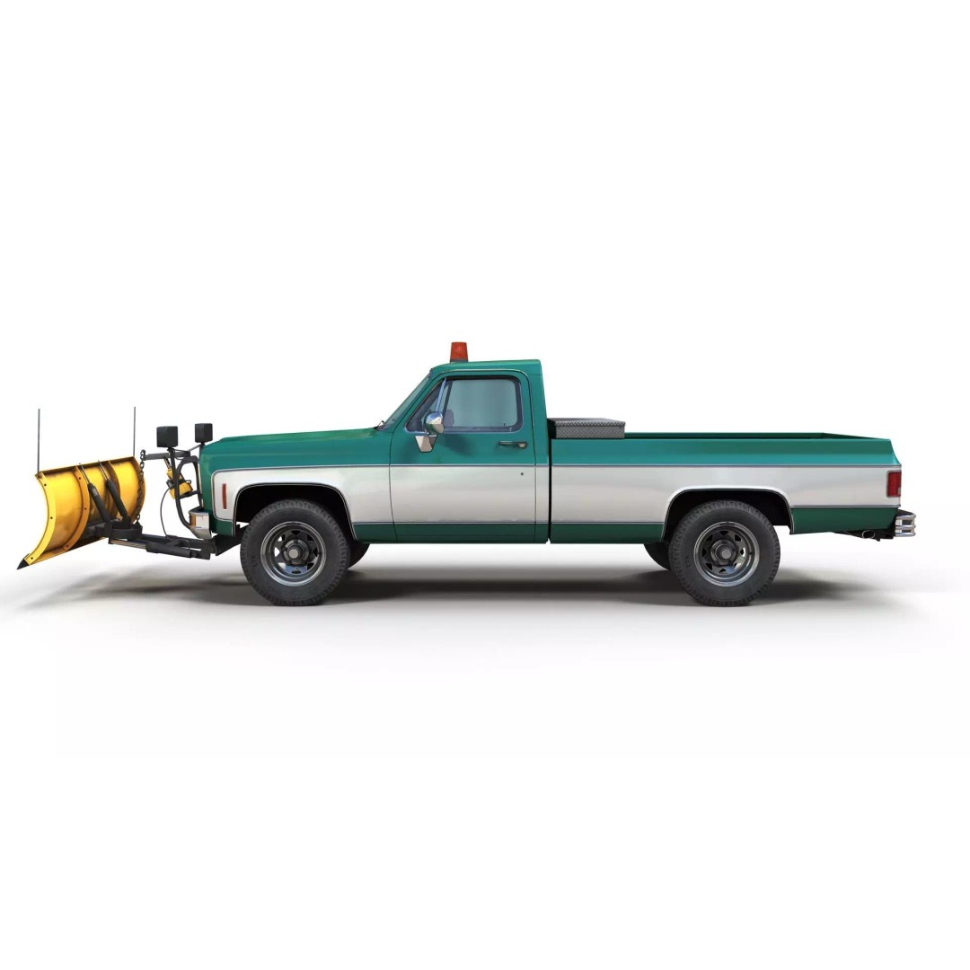 4x4 American Pickup Truck 3D Model – Low Poly Game Ready with PBR Textures - View 7