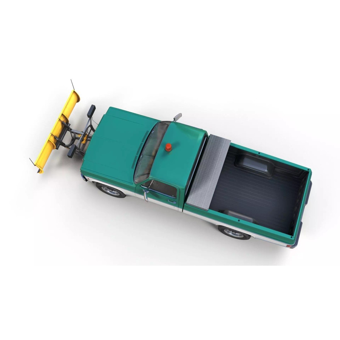 4x4 American Pickup Truck 3D Model – Low Poly Game Ready with PBR Textures - View 8
