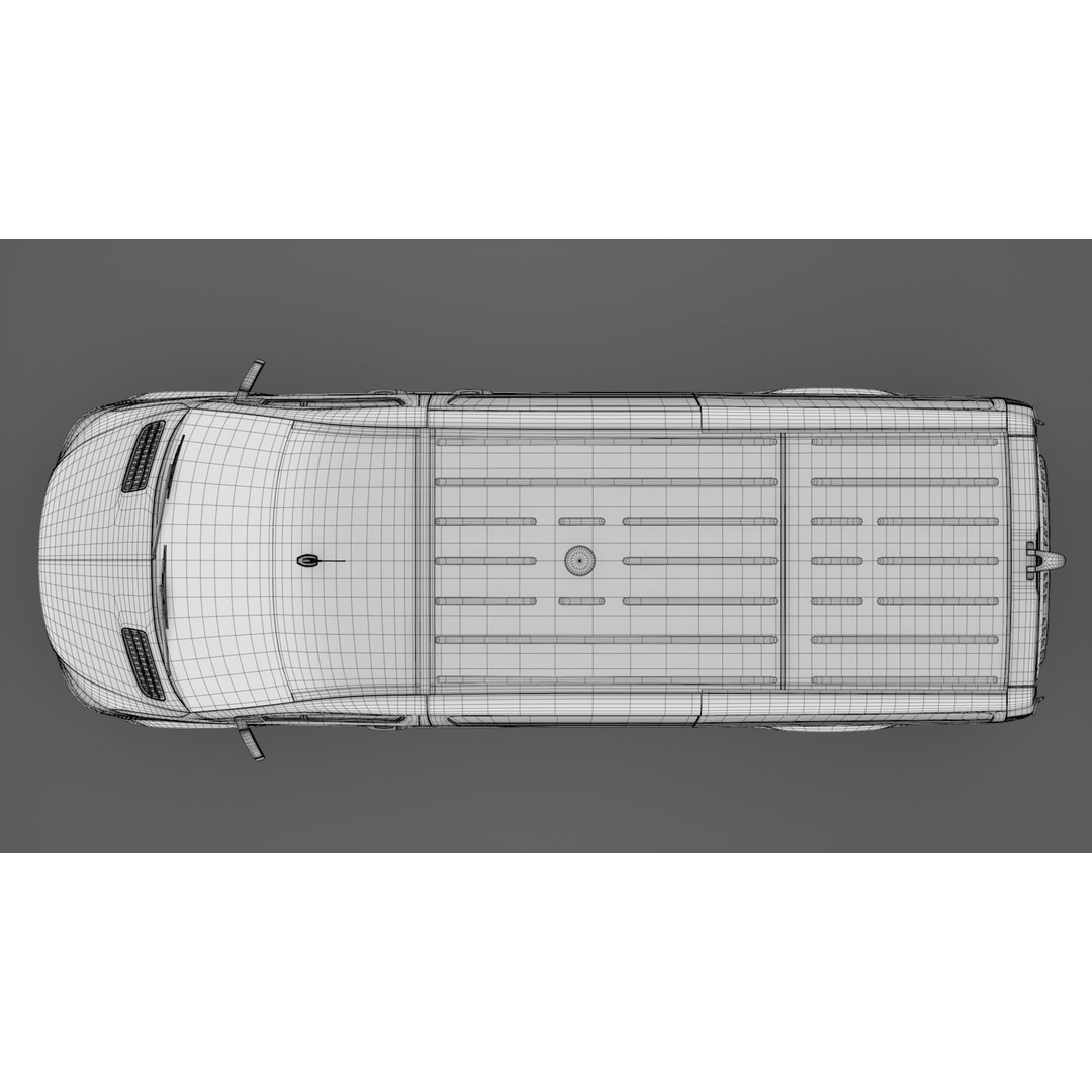 Mercedes Benz Sprinter Panel Van 3D Model – High Poly, Game Ready, FBX