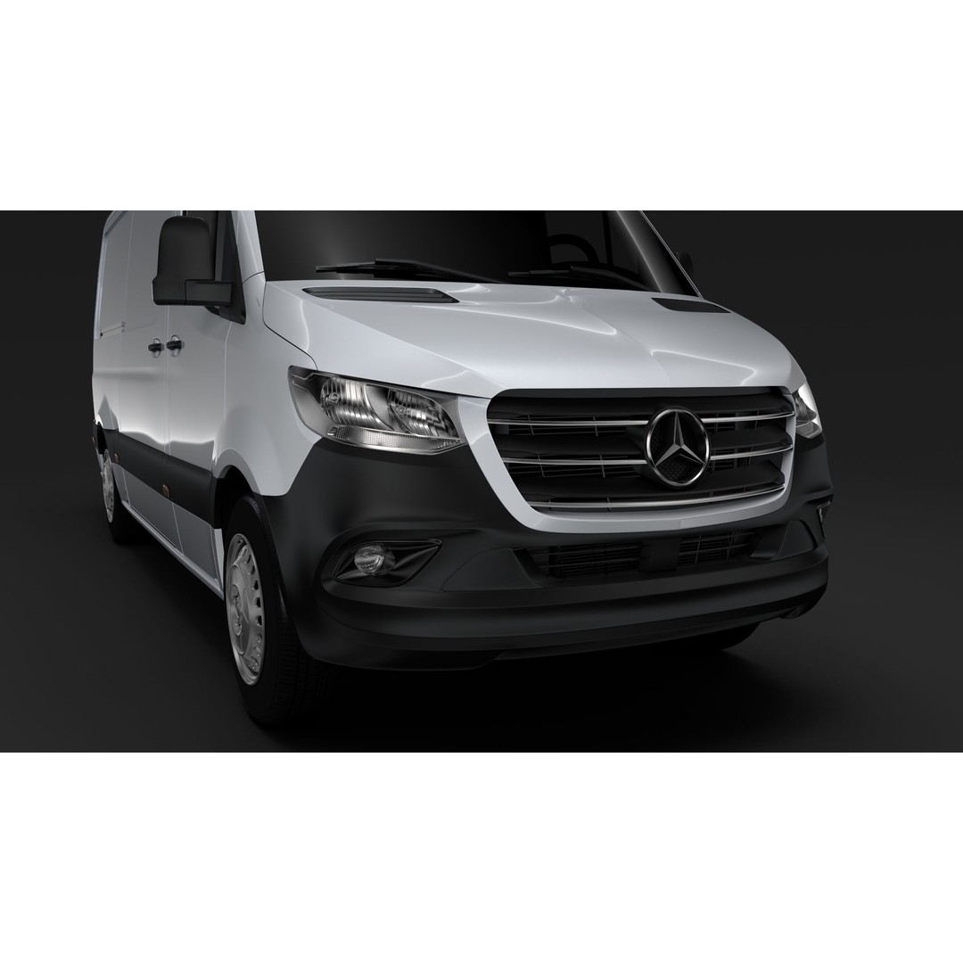 Mercedes Benz Sprinter Panel Van 3D Model – High Poly, Game Ready, FBX - View 10
