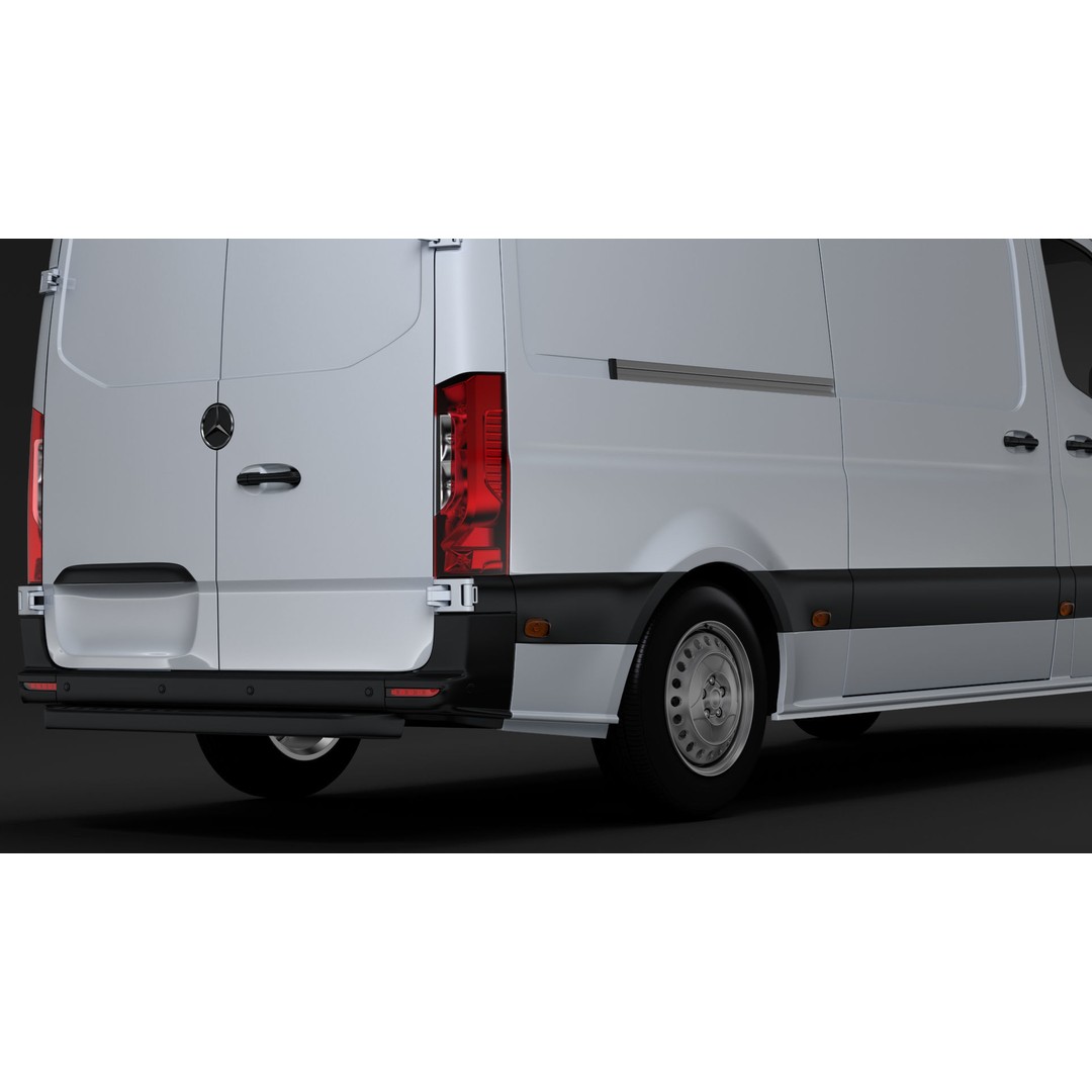 Mercedes Benz Sprinter Panel Van 3D Model – High Poly, Game Ready, FBX - View 11