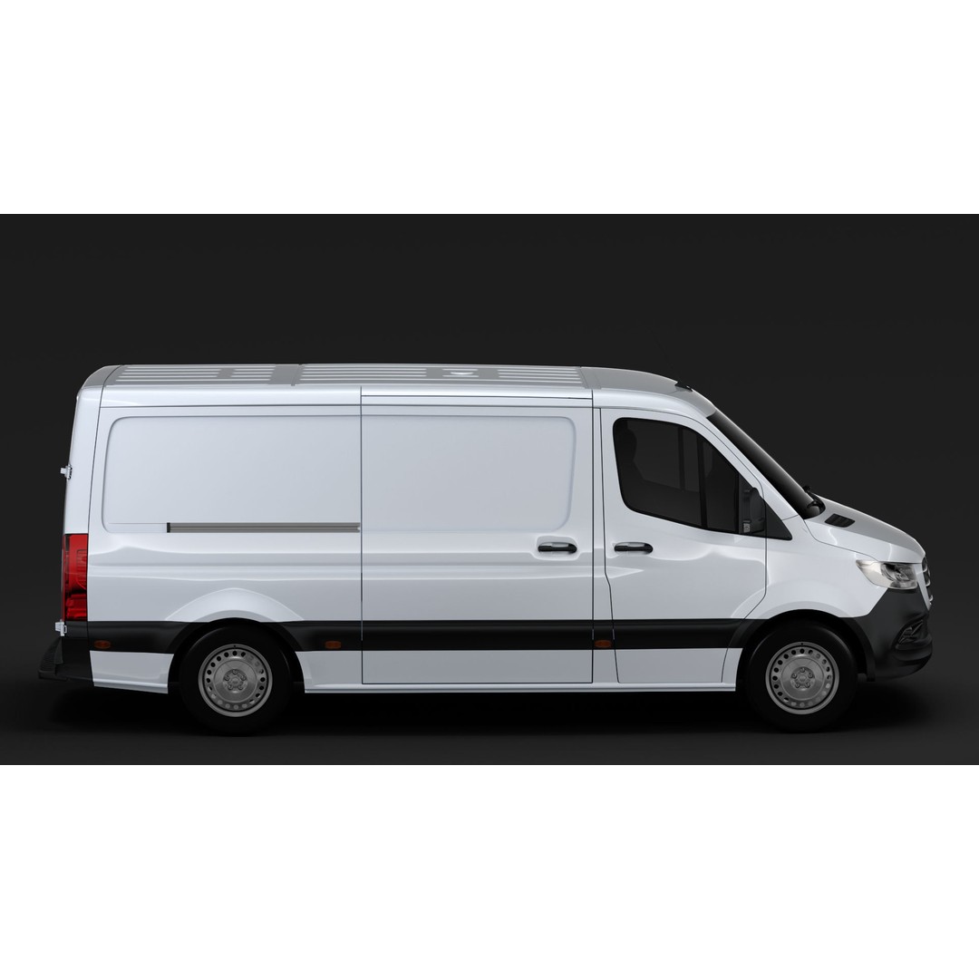 Mercedes Benz Sprinter Panel Van 3D Model – High Poly, Game Ready, FBX - View 12