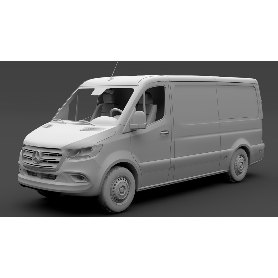 Mercedes Benz Sprinter Panel Van 3D Model – High Poly, Game Ready, FBX - View 15