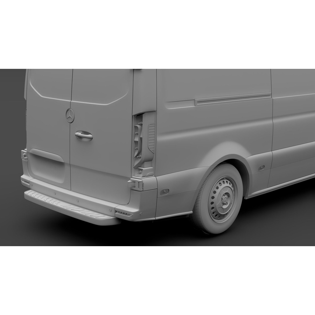 Mercedes Benz Sprinter Panel Van 3D Model – High Poly, Game Ready, FBX - View 17