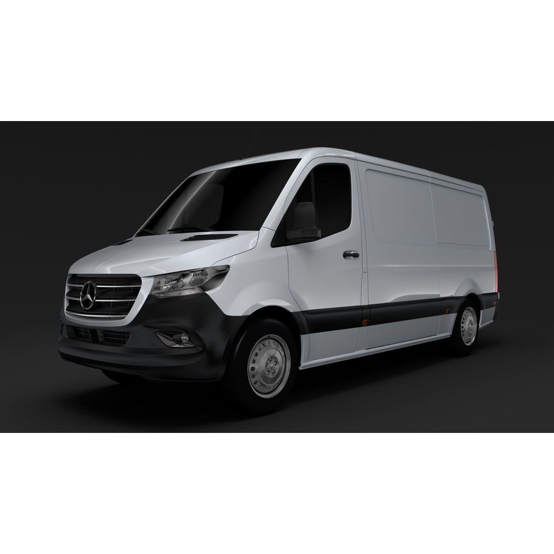 Mercedes Benz Sprinter Panel Van 3D Model – High Poly, Game Ready, FBX - View 3