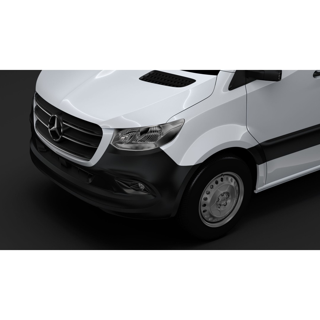 Mercedes Benz Sprinter Panel Van 3D Model – High Poly, Game Ready, FBX - View 5