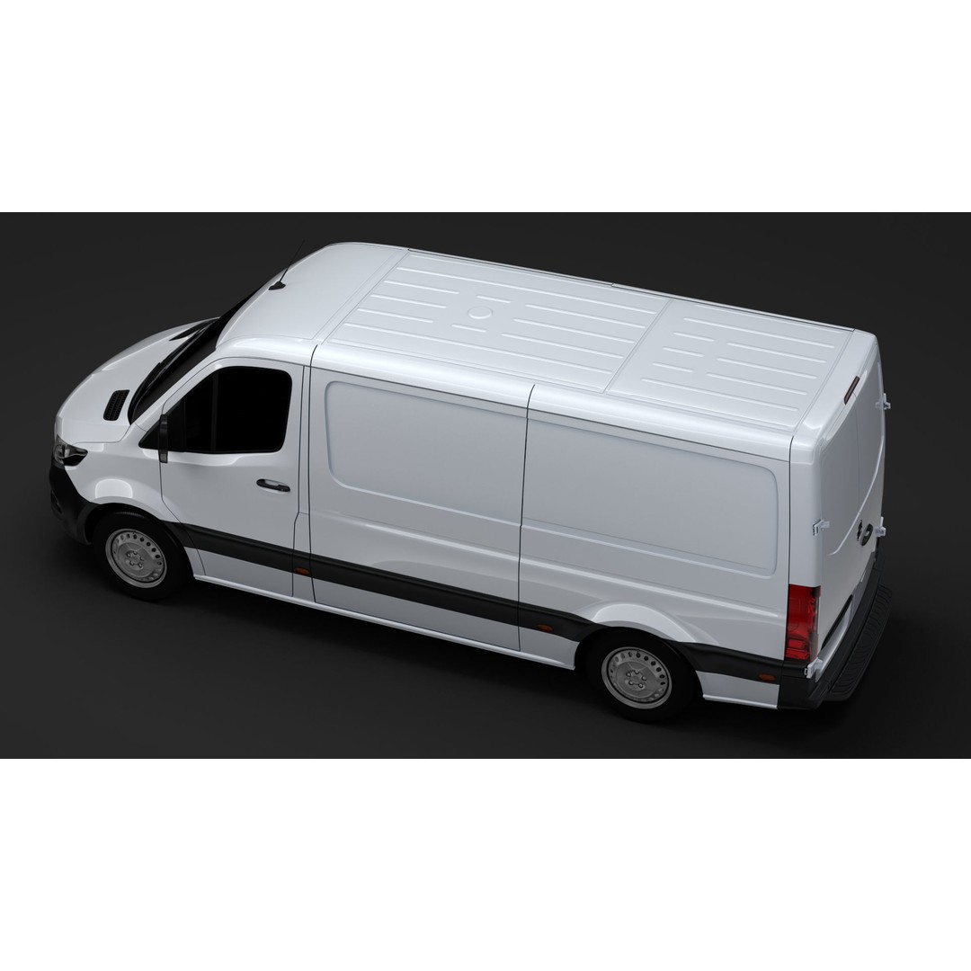 Mercedes Benz Sprinter Panel Van 3D Model – High Poly, Game Ready, FBX - View 7