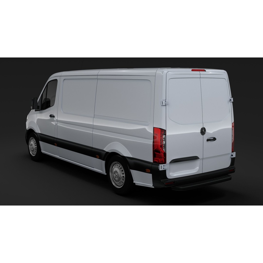 Mercedes Benz Sprinter Panel Van 3D Model – High Poly, Game Ready, FBX - View 8