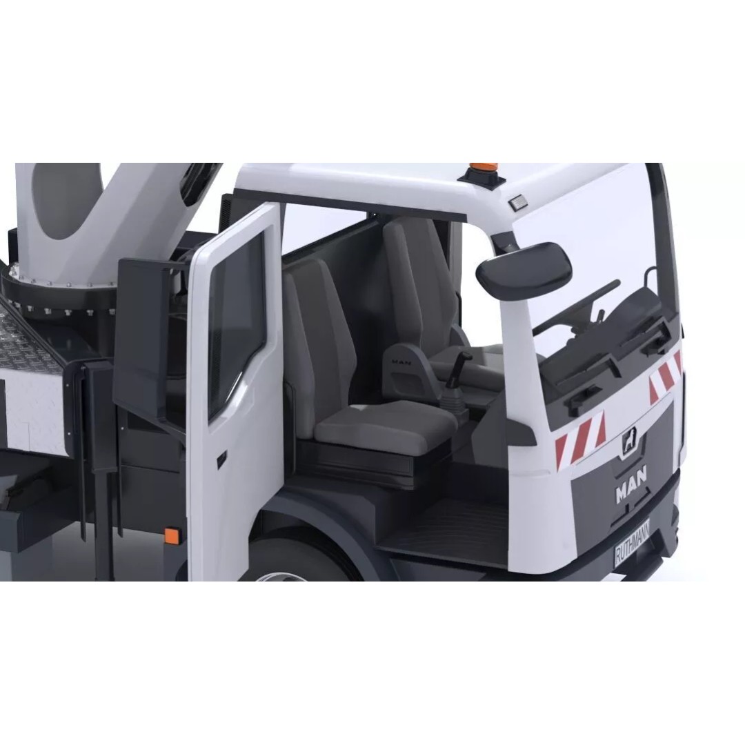 Ruthmann T330 Truck Mounted Aerial Work Platform 3D Model – High Poly PBR Asset, FBX, OBJ - View 12