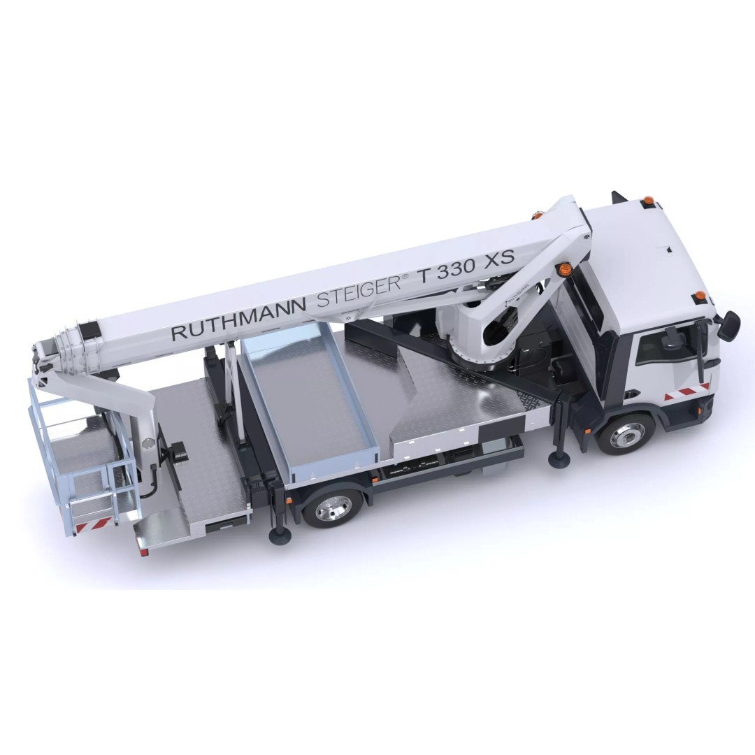Ruthmann T330 Truck Mounted Aerial Work Platform 3D Model – High Poly PBR Asset, FBX, OBJ - View 17