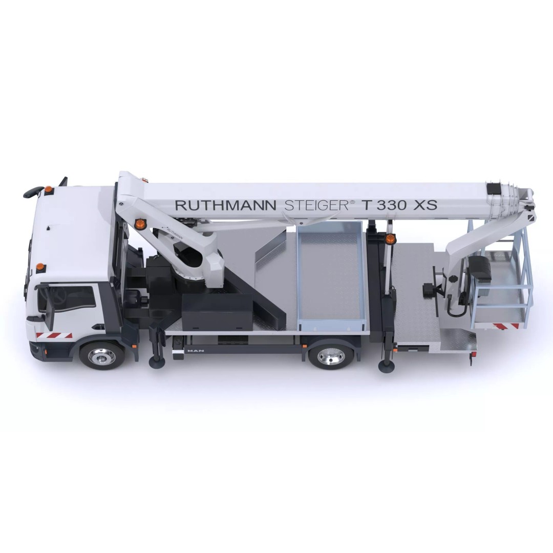 Ruthmann T330 Truck Mounted Aerial Work Platform 3D Model – High Poly PBR Asset, FBX, OBJ - View 18