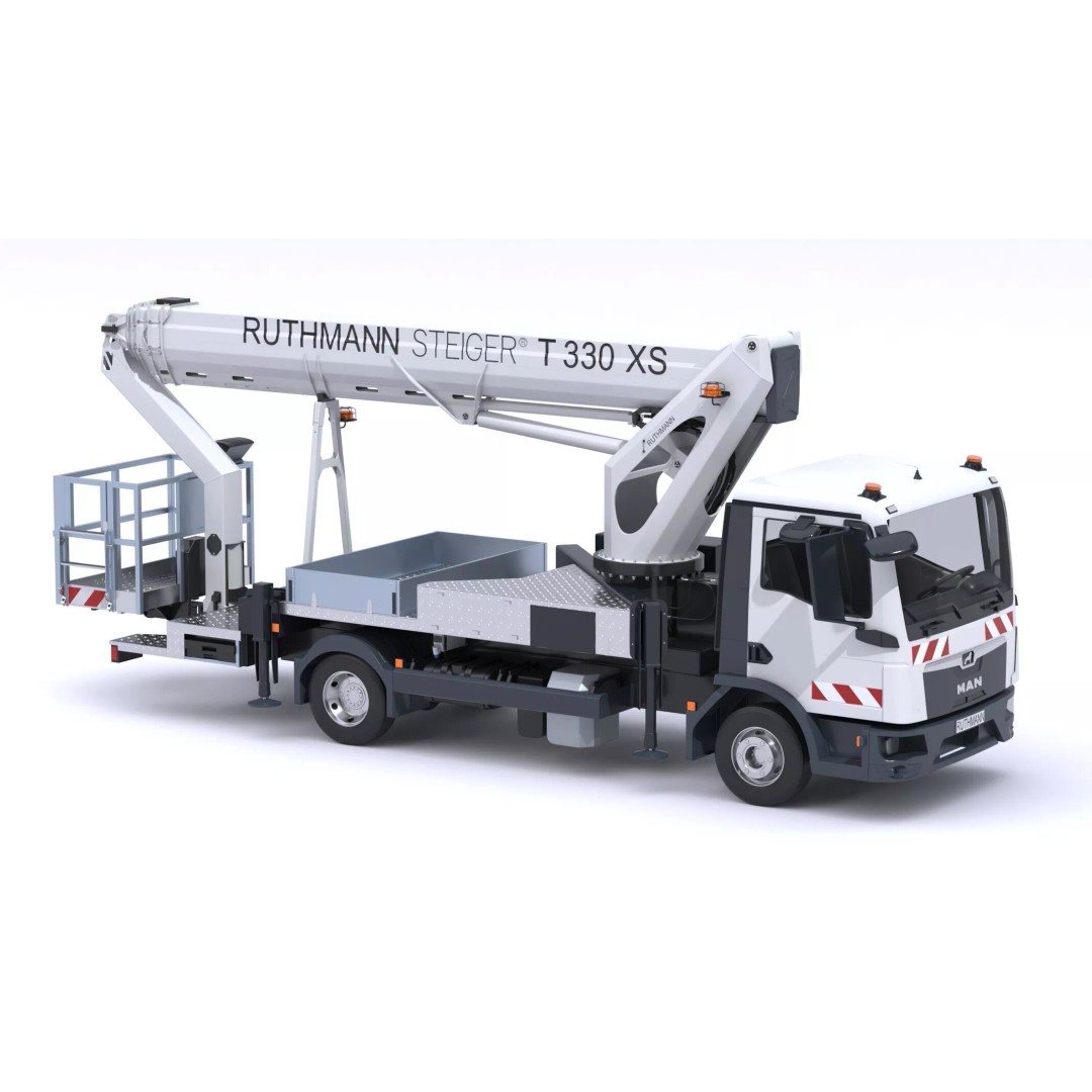 Ruthmann T330 Truck Mounted Aerial Work Platform 3D Model – High Poly PBR Asset, FBX, OBJ - View 2