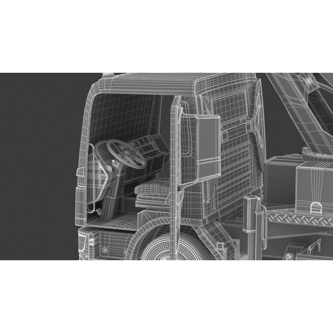 Ruthmann T330 Truck Mounted Aerial Work Platform 3D Model – High Poly PBR Asset, FBX, OBJ - View 27