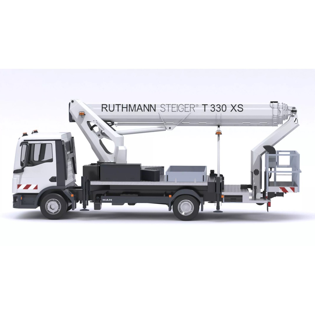 Ruthmann T330 Truck Mounted Aerial Work Platform 3D Model – High Poly PBR Asset, FBX, OBJ - View 8