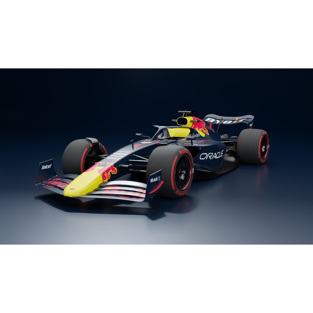 RedBull Formula 1 Car 3D Model – High Poly Game Asset, FBX - View 4