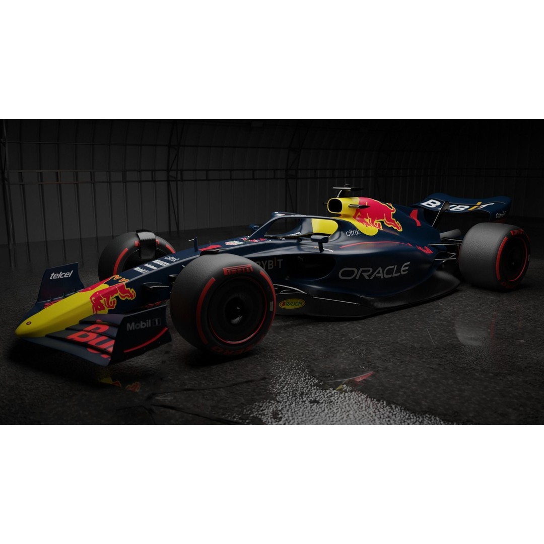 RedBull Formula 1 Car 3D Model – High Poly Game Asset, FBX - View 6