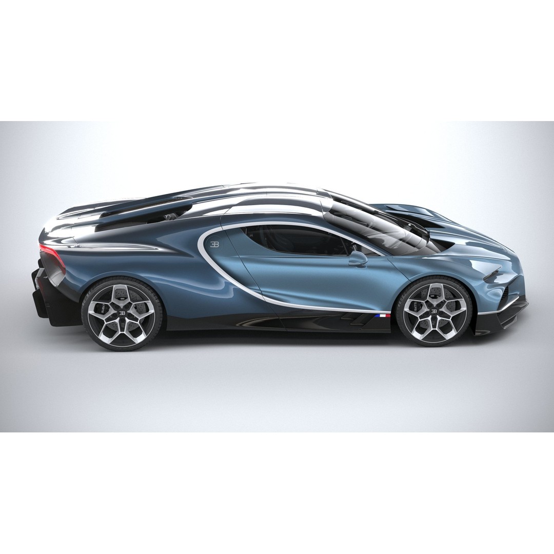 Bugatti Tourbillon 3D Model – Low Poly Game Asset, FBX, OBJ - View 13