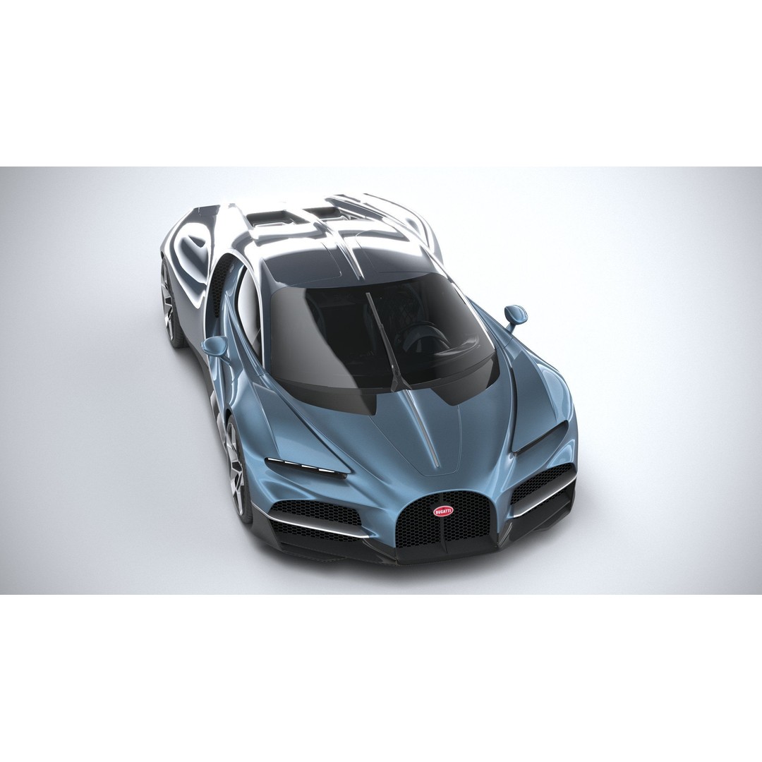 Bugatti Tourbillon 3D Model – Low Poly Game Asset, FBX, OBJ - View 14