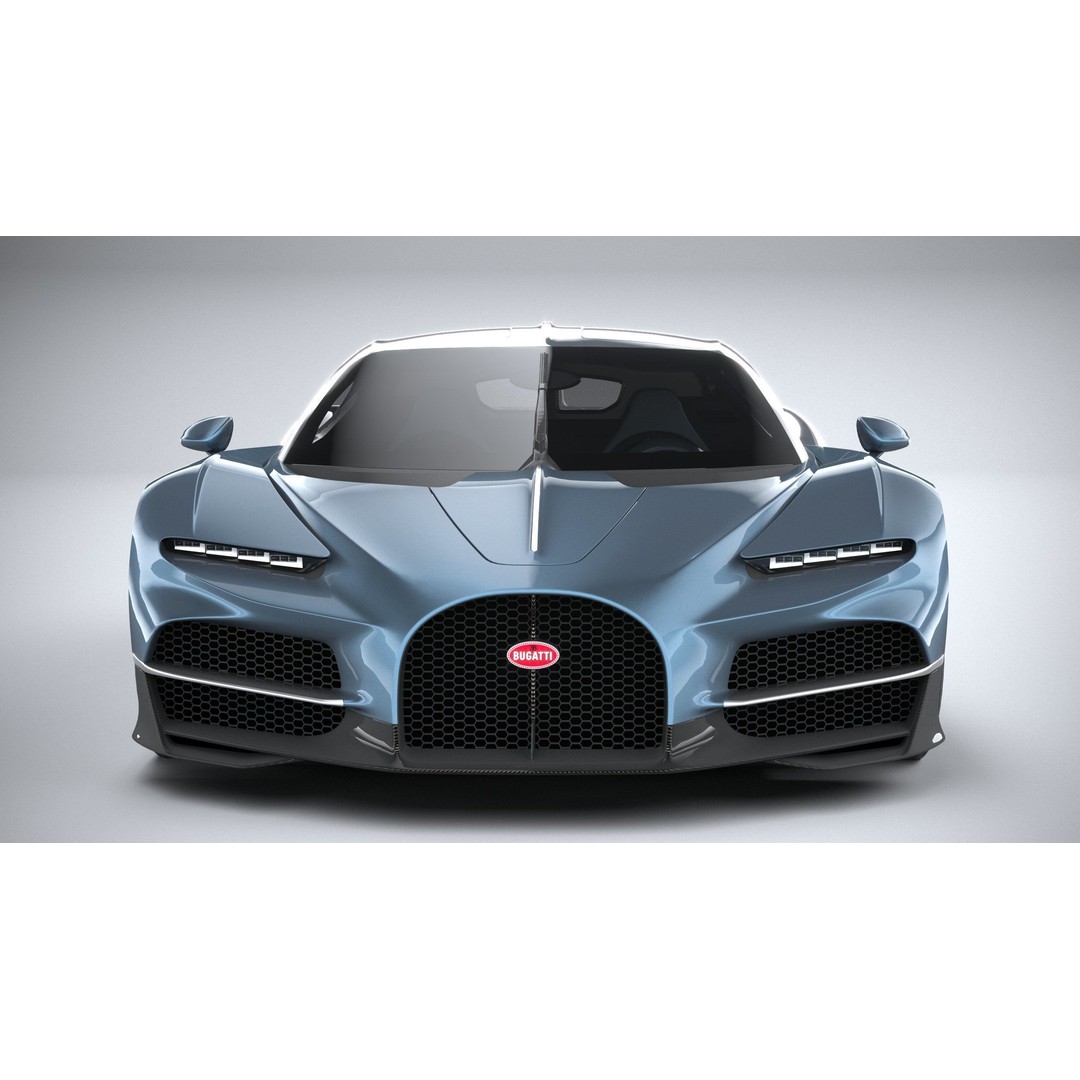 Bugatti Tourbillon 3D Model – Low Poly Game Asset, FBX, OBJ - View 15