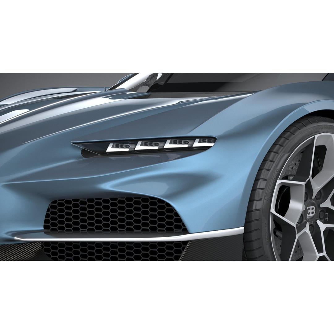 Bugatti Tourbillon 3D Model – Low Poly Game Asset, FBX, OBJ - View 16
