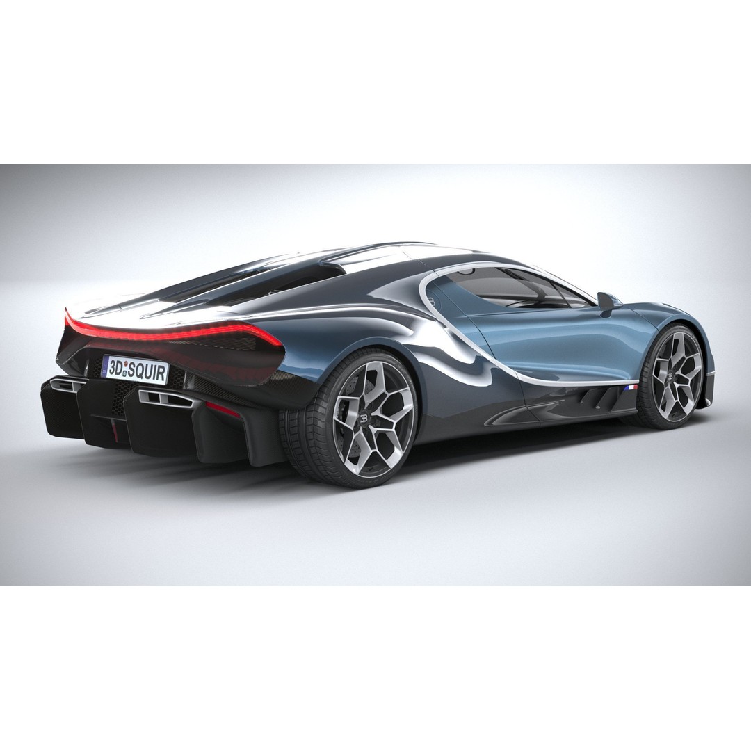 Bugatti Tourbillon 3D Model – Low Poly Game Asset, FBX, OBJ - View 19