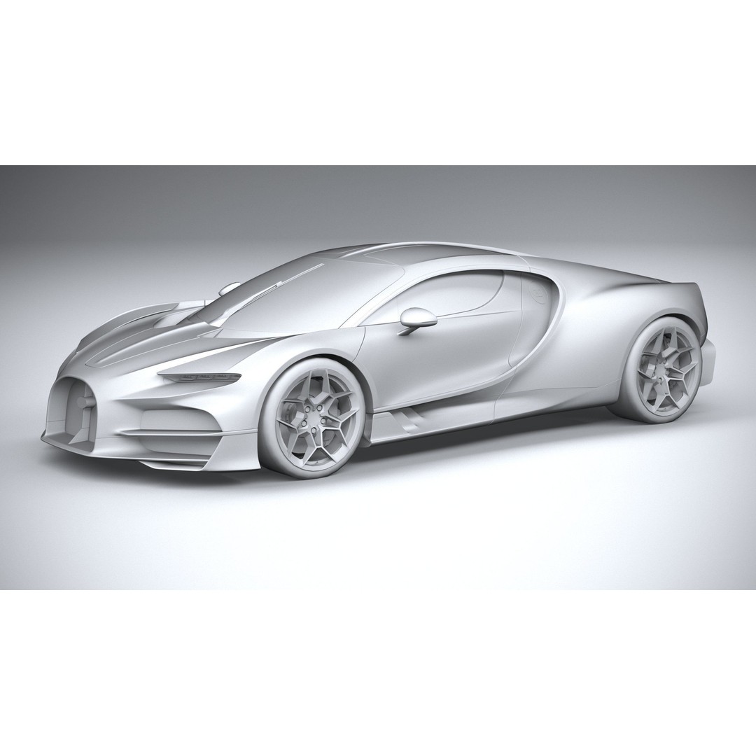 Bugatti Tourbillon 3D Model – Low Poly Game Asset, FBX, OBJ - View 21