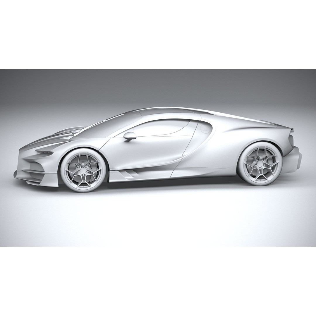 Bugatti Tourbillon 3D Model – Low Poly Game Asset, FBX, OBJ - View 24