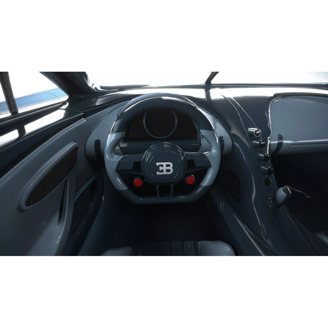 Bugatti Tourbillon 3D Model – Low Poly Game Asset, FBX, OBJ - View 29