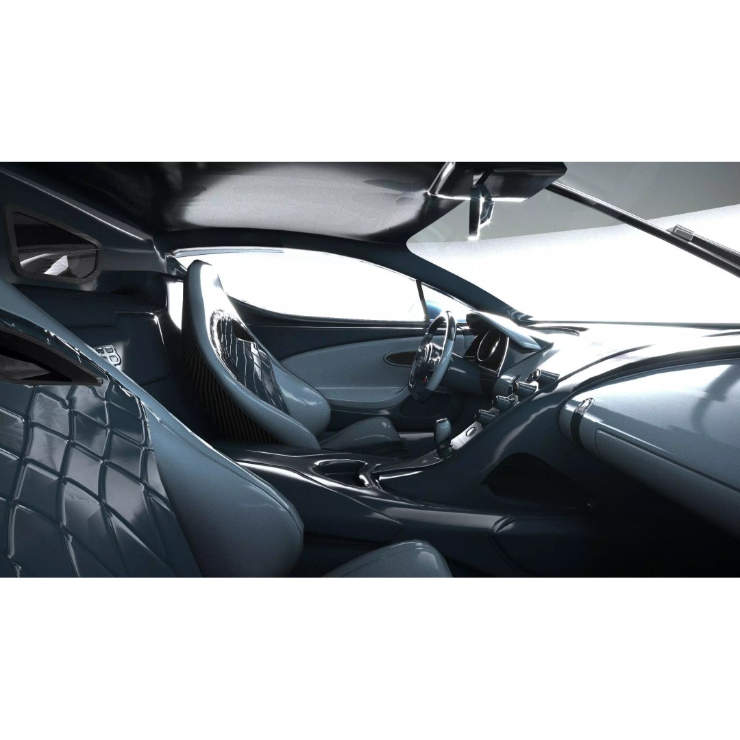 Bugatti Tourbillon 3D Model – Low Poly Game Asset, FBX, OBJ - View 30