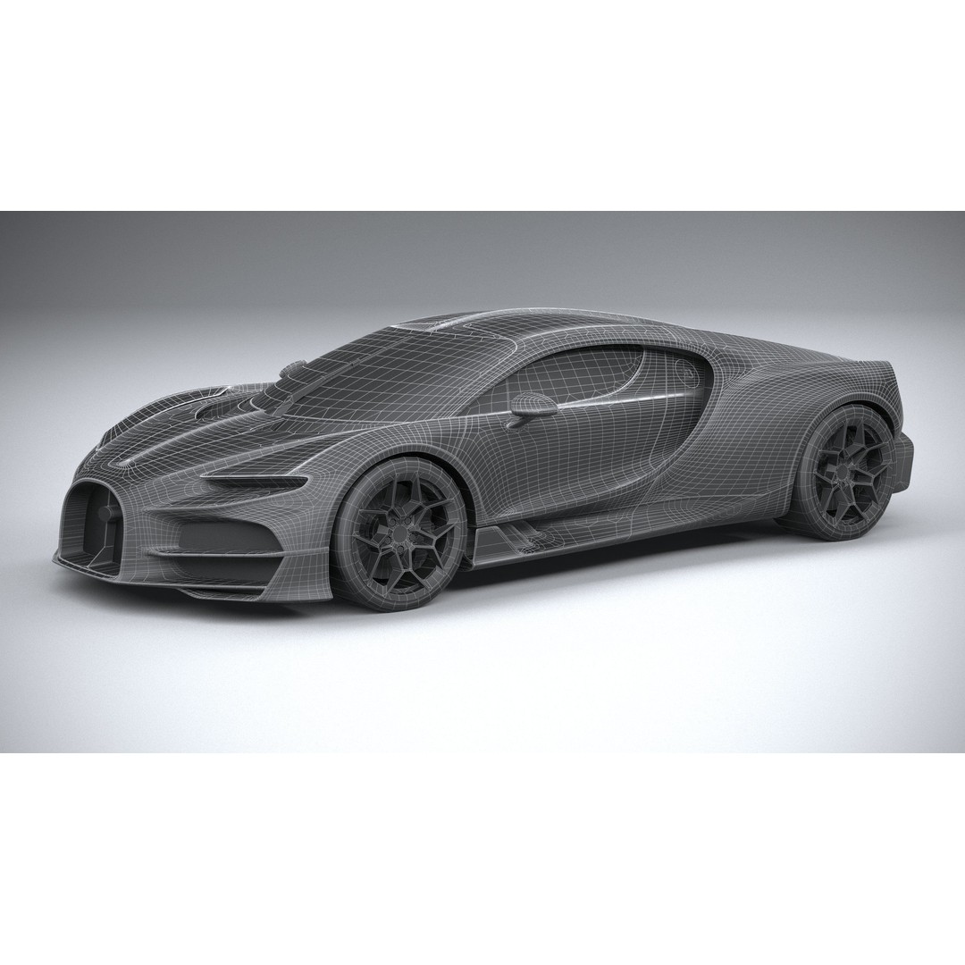 Bugatti Tourbillon 3D Model – Low Poly Game Asset, FBX, OBJ - View 31