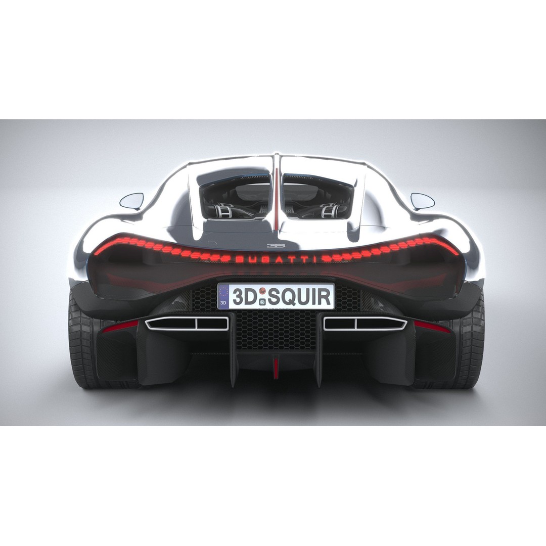 Bugatti Tourbillon 3D Model – Low Poly Game Asset, FBX, OBJ - View 6