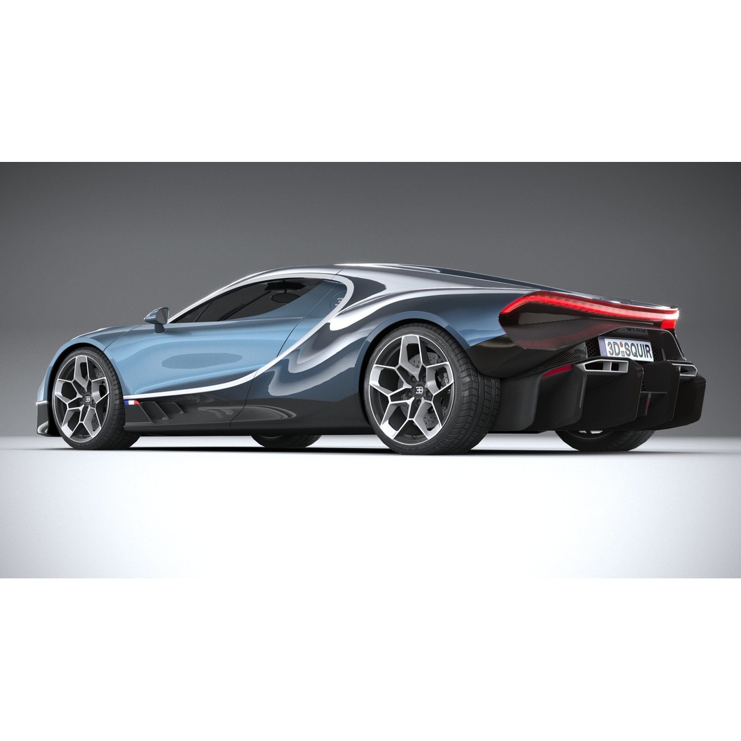 Bugatti Tourbillon 3D Model – Low Poly Game Asset, FBX, OBJ - View 7
