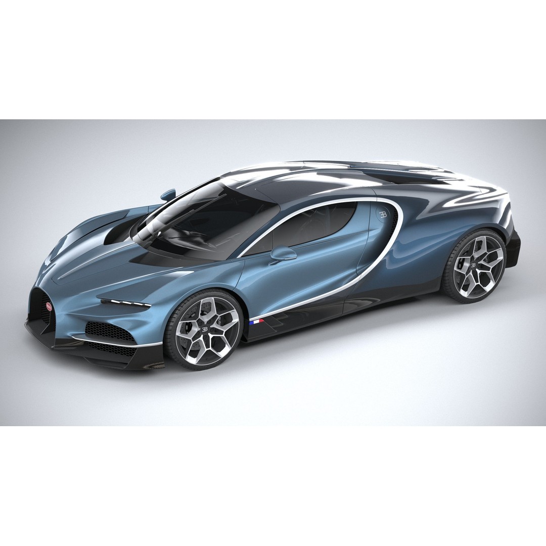 Bugatti Tourbillon 3D Model – Low Poly Game Asset, FBX, OBJ - View 9