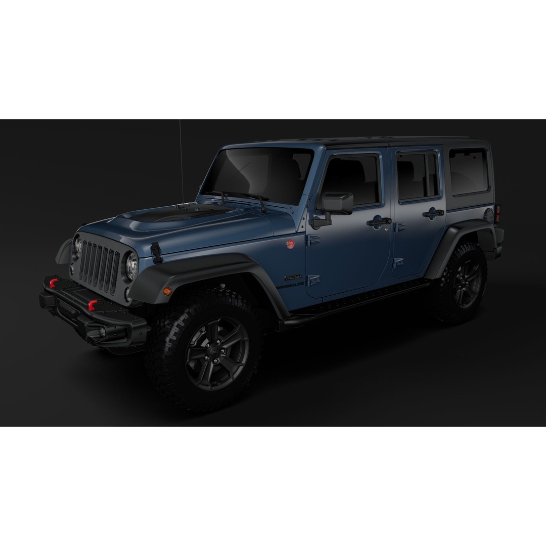 Jeep Wrangler Unlimited Rubicon Recon JK 2017 3D Model – High Poly Game Asset, FBX, OBJ - View 3