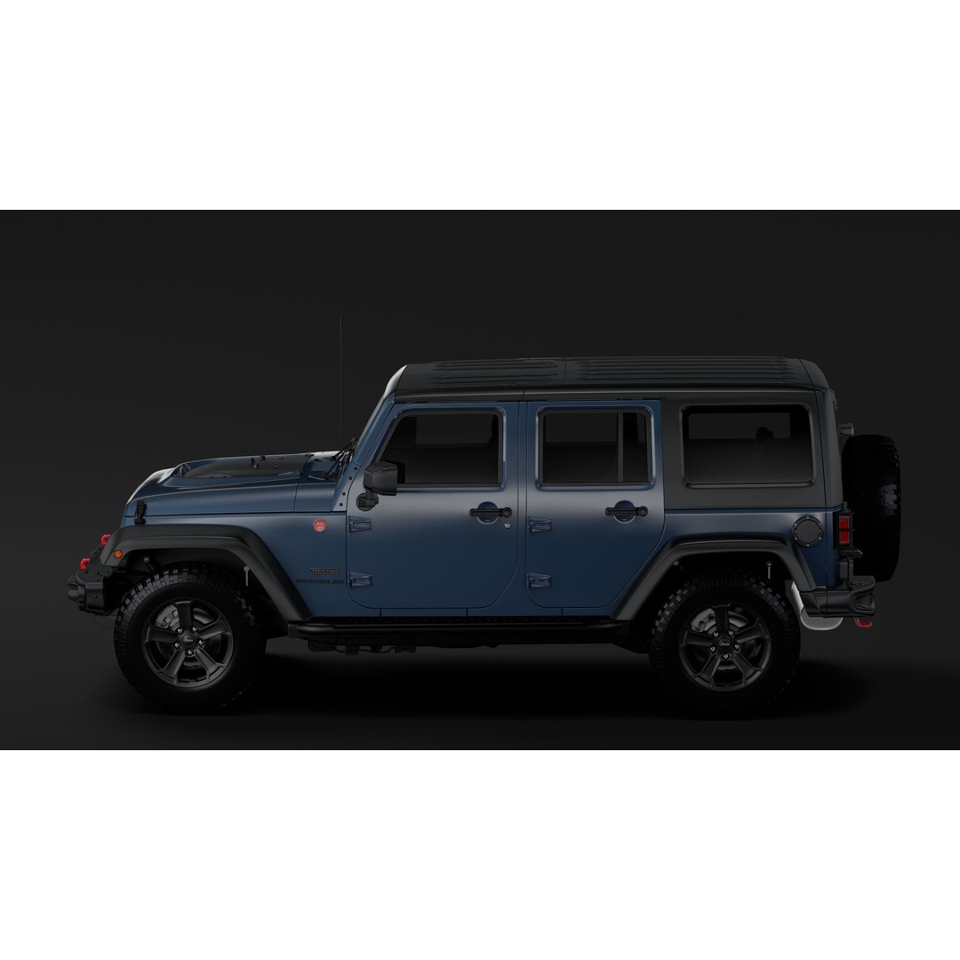 Jeep Wrangler Unlimited Rubicon Recon JK 2017 3D Model – High Poly Game Asset, FBX, OBJ - View 6