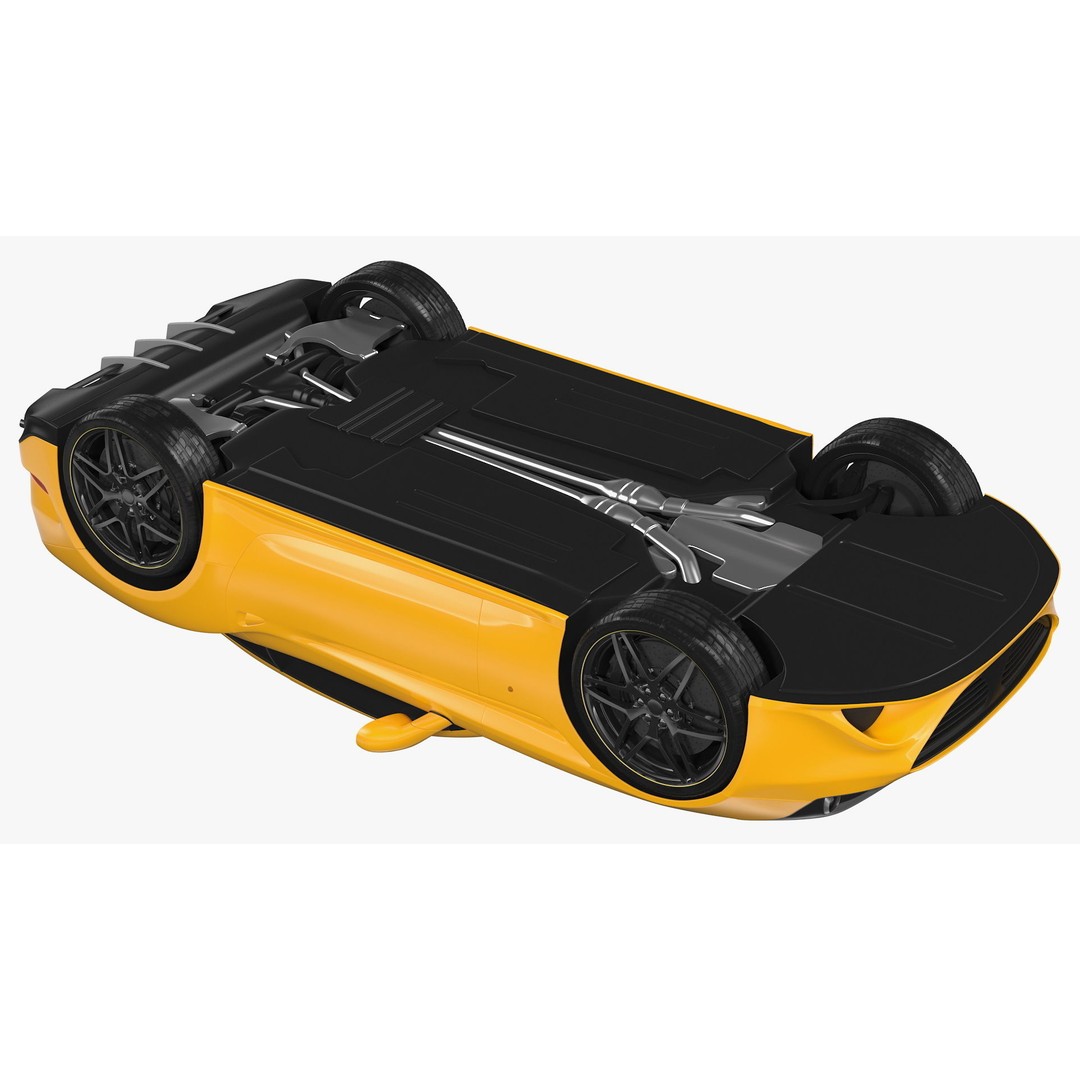 Generic Sport Car 3D Model – High Quality PBR Asset, FBX, OBJ - View 16
