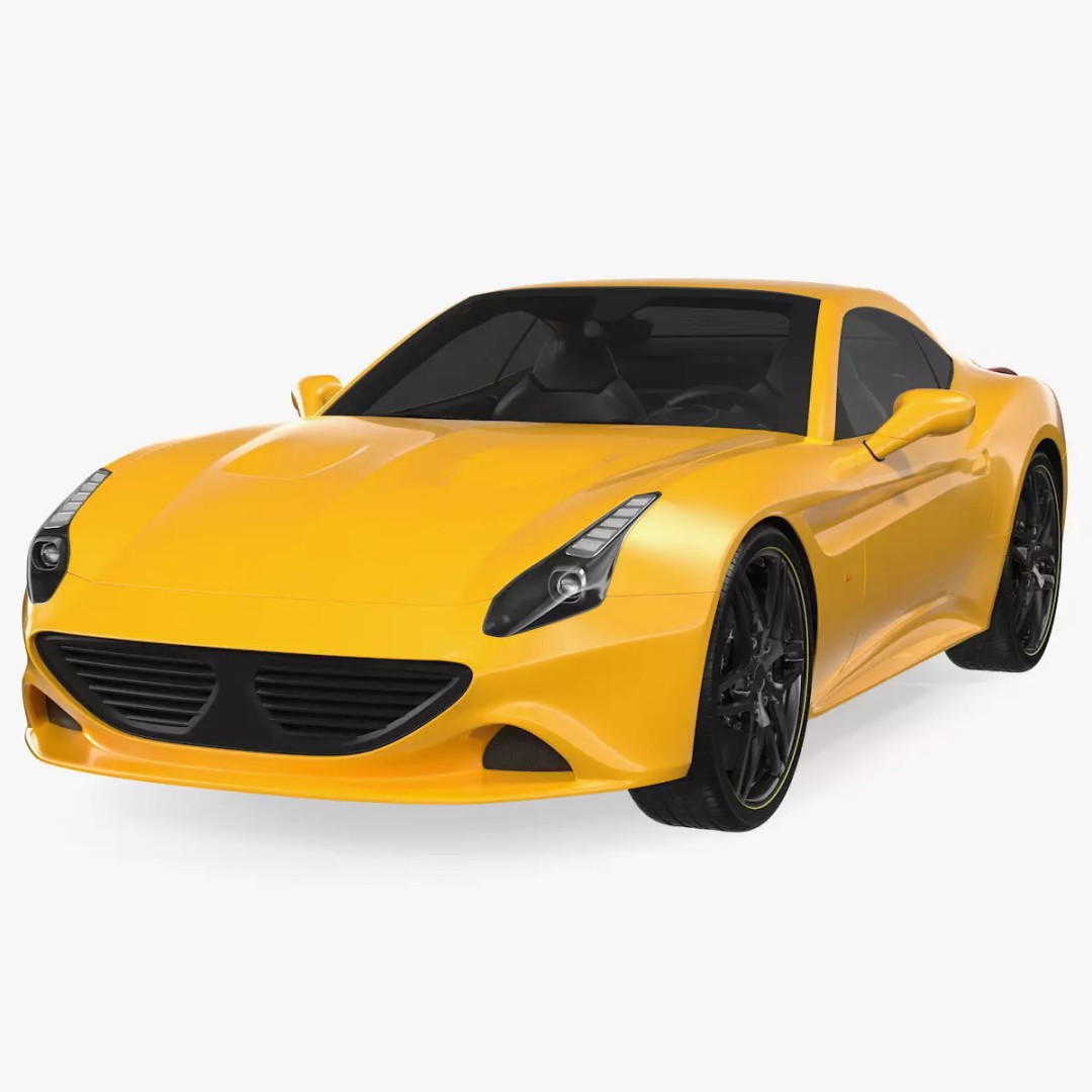 Generic Sport Car 3D Model – High Quality PBR Asset, FBX, OBJ - View 2