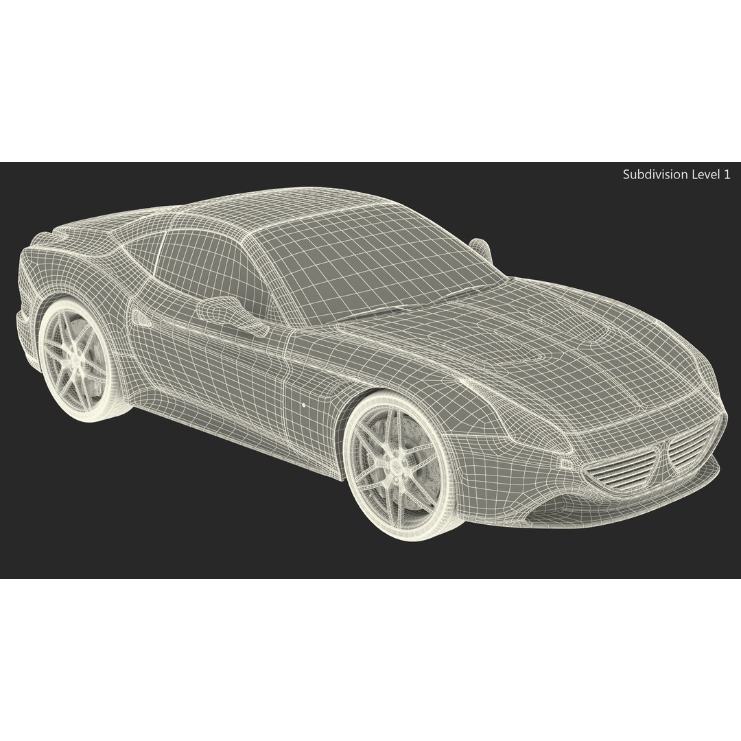 Generic Sport Car 3D Model – High Quality PBR Asset, FBX, OBJ - View 21