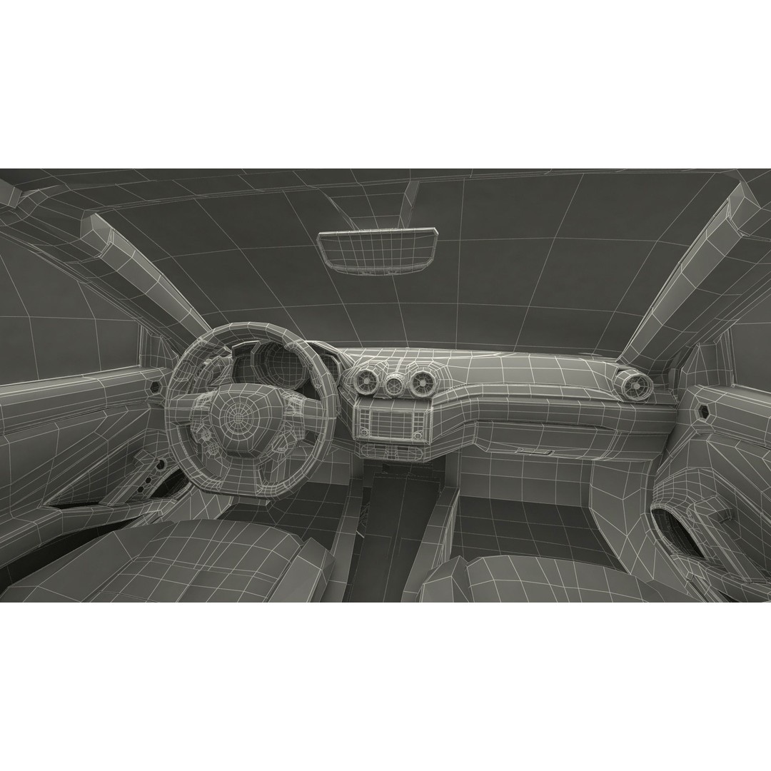 Generic Sport Car 3D Model – High Quality PBR Asset, FBX, OBJ - View 25