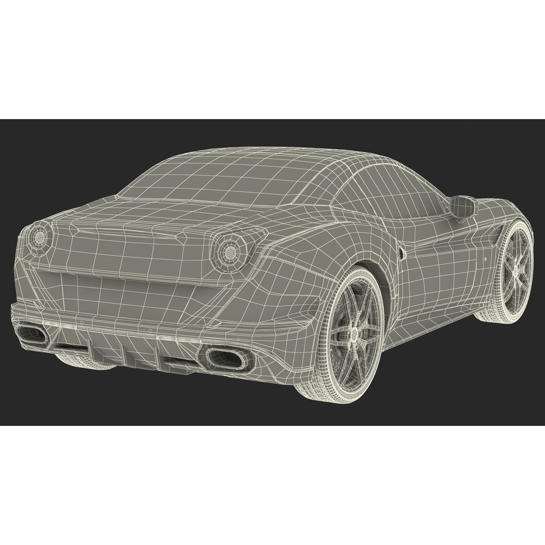 Generic Sport Car 3D Model – High Quality PBR Asset, FBX, OBJ - View 27