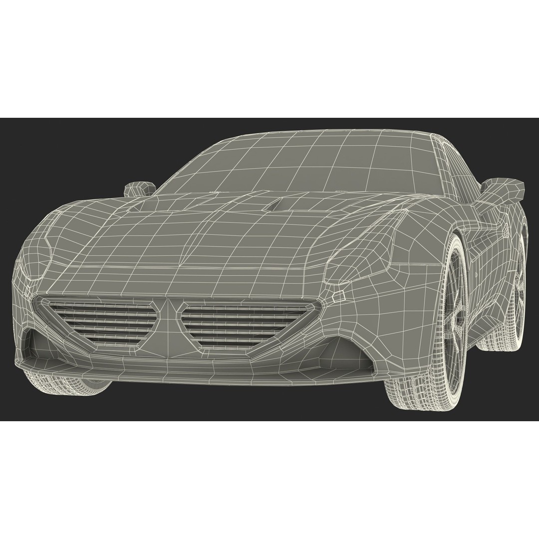Generic Sport Car 3D Model – High Quality PBR Asset, FBX, OBJ - View 28