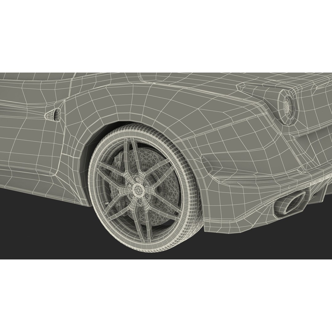 Generic Sport Car 3D Model – High Quality PBR Asset, FBX, OBJ - View 29