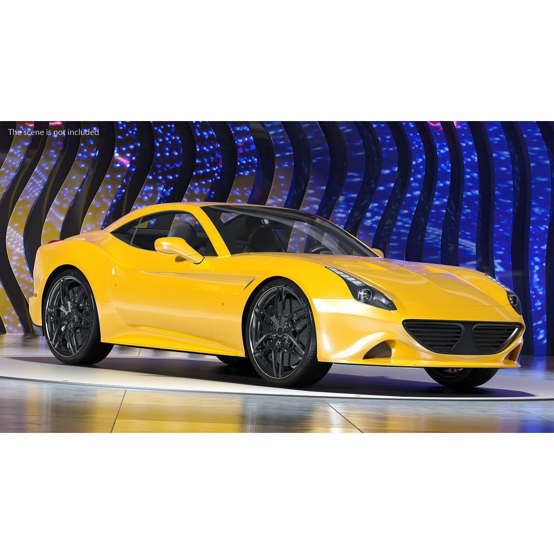 Generic Sport Car 3D Model – High Quality PBR Asset, FBX, OBJ - View 3